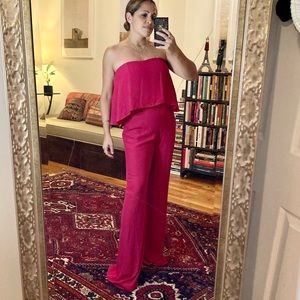 Amanda Uprichard topanga jumpsuit,cherry, size S.